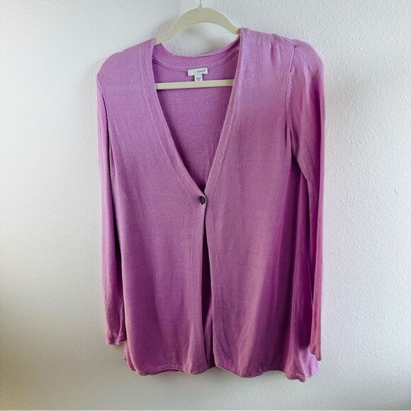 Pure Jill Lavender Fly Away Back One Button Cardigan Size XS - Picture 1 of 3